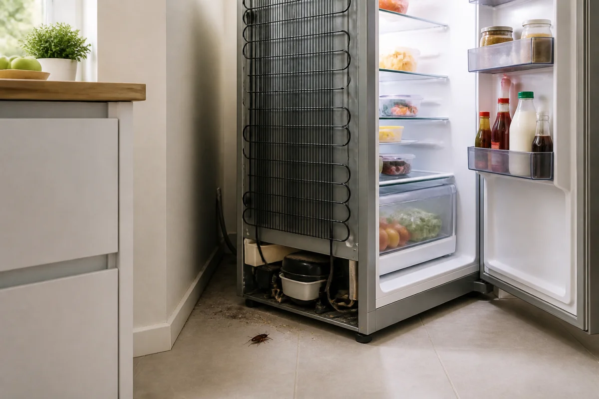 cafard dans le frigo