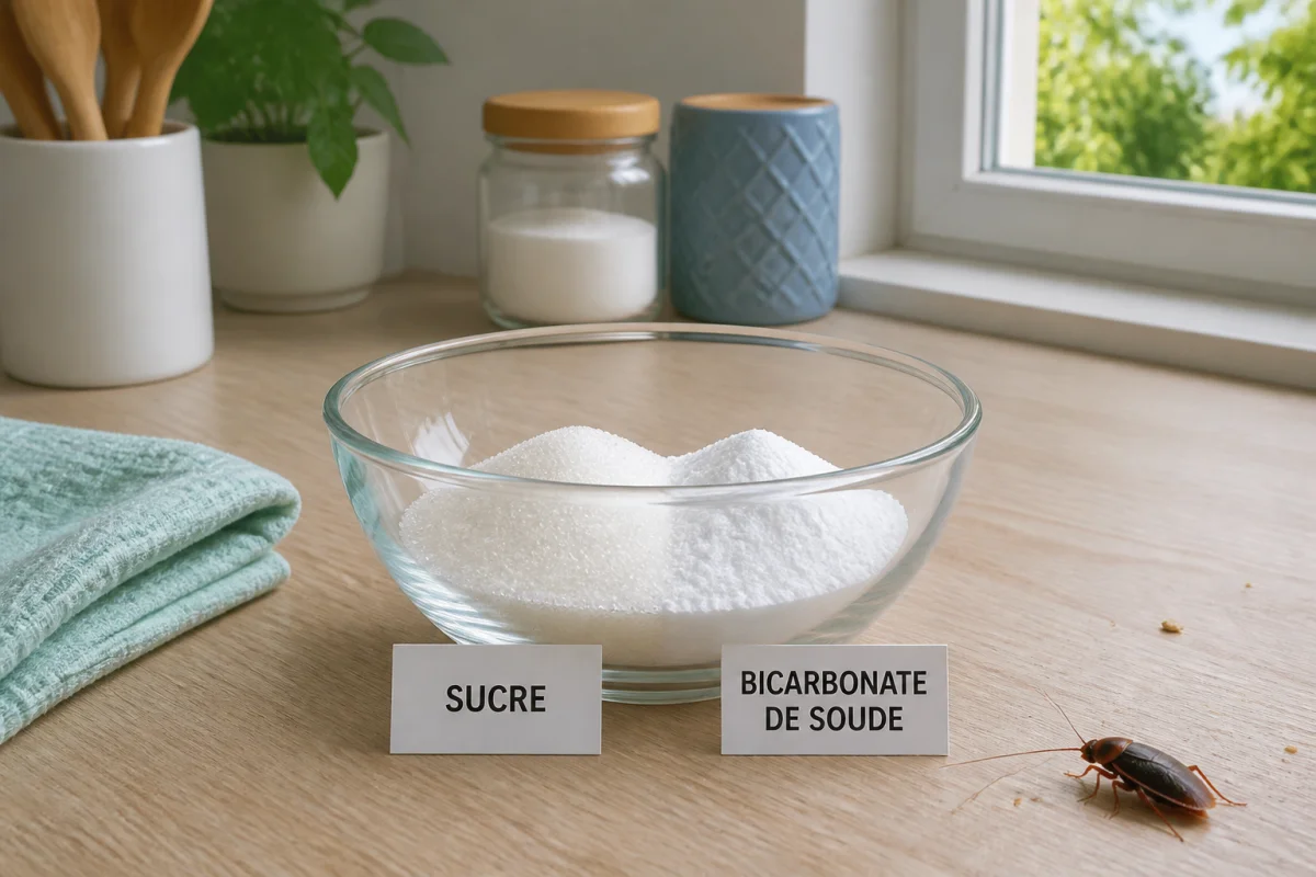 sucre et bicarbonate de soude cafard