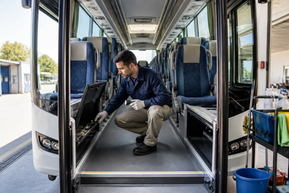 Préparer un bus pour un long trajet en toute sécurité
