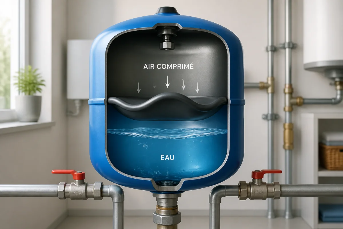 Vase d'expansion sanitaire et prévention des pannes d'eau chaude